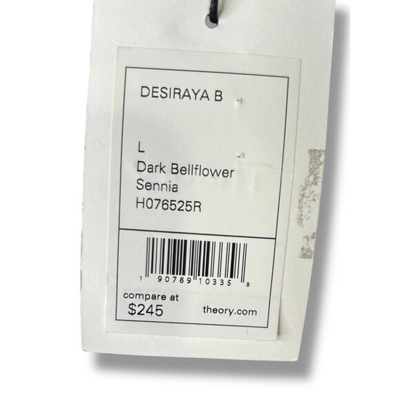 Theory Desiraya Plum Purple Ruffle Cold Shoulder Keyhole Top Blouse - Picture 5 of 5